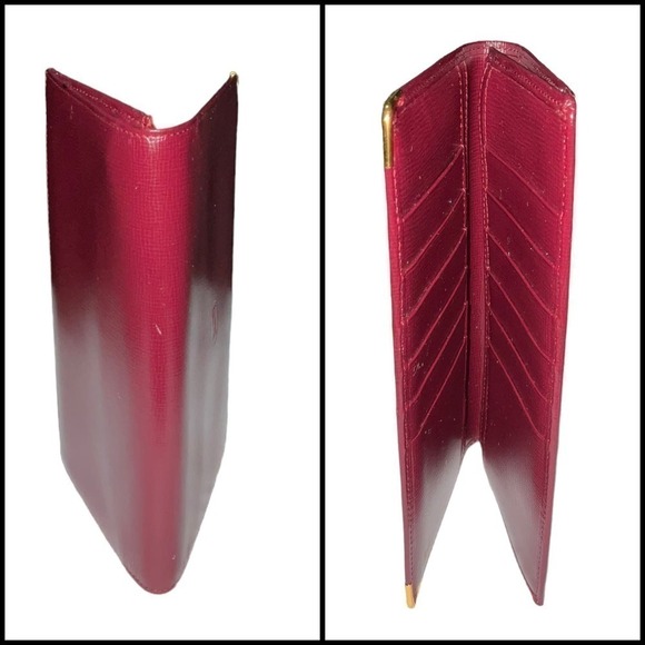 Vintage Cartier Cowhide Leather Credit Card Bifold Wallet NWOT - Picture 14 of 16